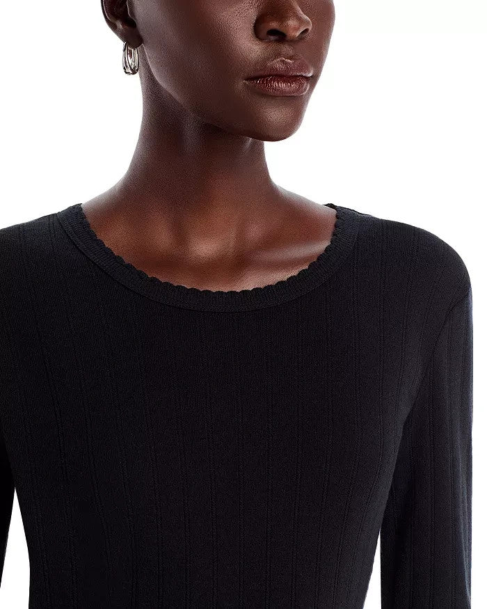 LESET Pointelle Tee MSRP $88