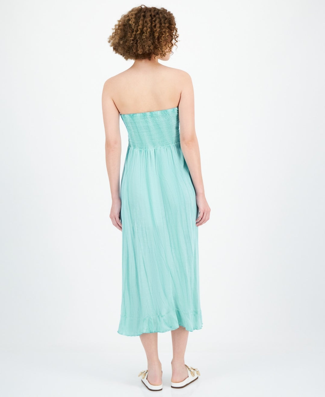 Raviya Women's Smocked Midi Dress Cover-Up MSRP $38