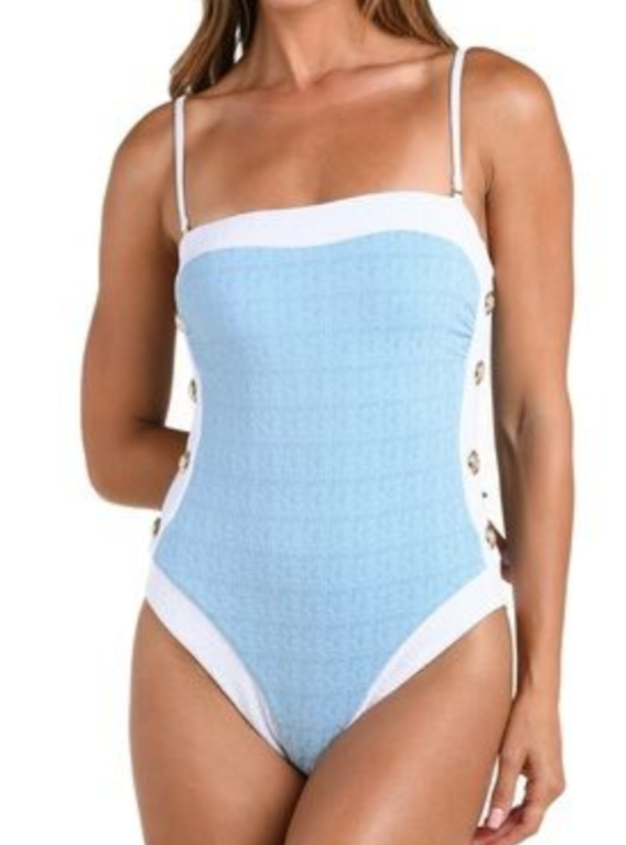 L'AGENCE Tory Bandeau One Piece Swimsuit MSRP $335