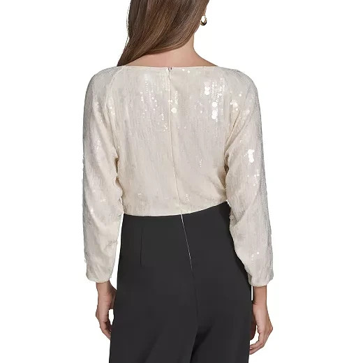 Halston Sequined Wide-Leg Jumpsuit MSRP $169