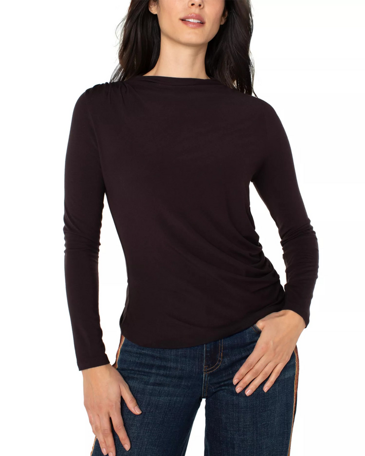 Liverpool Los Angeles Ruched Top MSRP $68