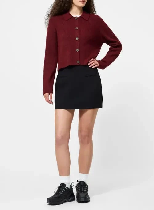 French Connection Ellie Collared Knit Cardigan MSRP $138
