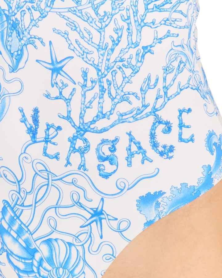 Versace Barocco Safety Pin One Piece Swimsuit MSRP $775