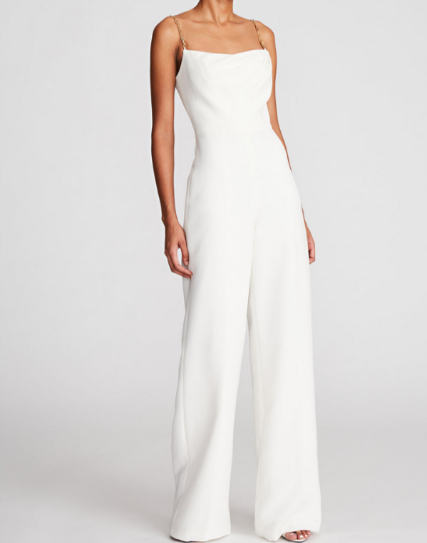 HALSTON Brea Scoop Neck Sleeveless Jumpsuit MSRP $495