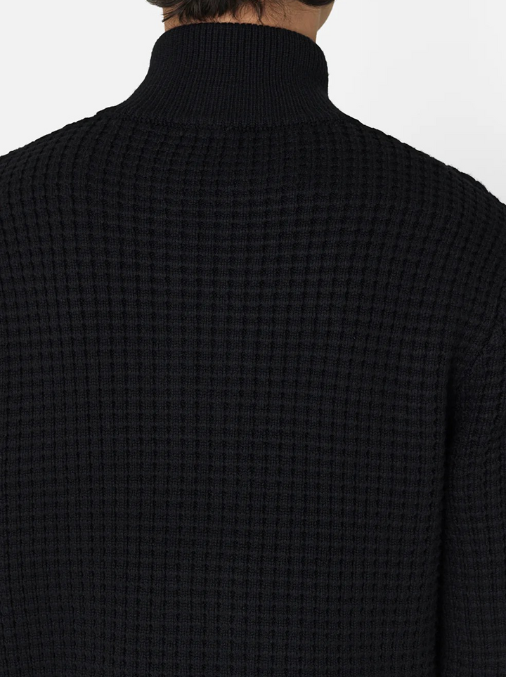 John Elliott Wool Waffle Knit Full-Zip MSRP $498