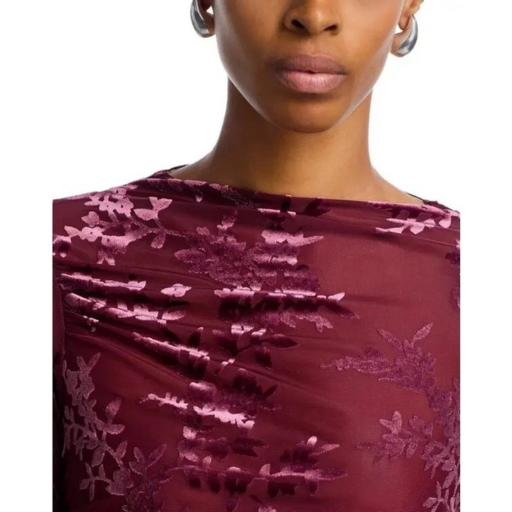 WAYF Ruched Floral Top MSRP $59