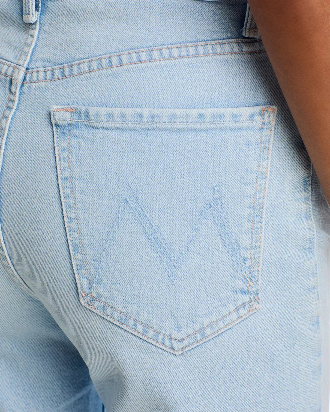 MOTHER Rider High Rise Denim Bermuda Shorts MSRP $228