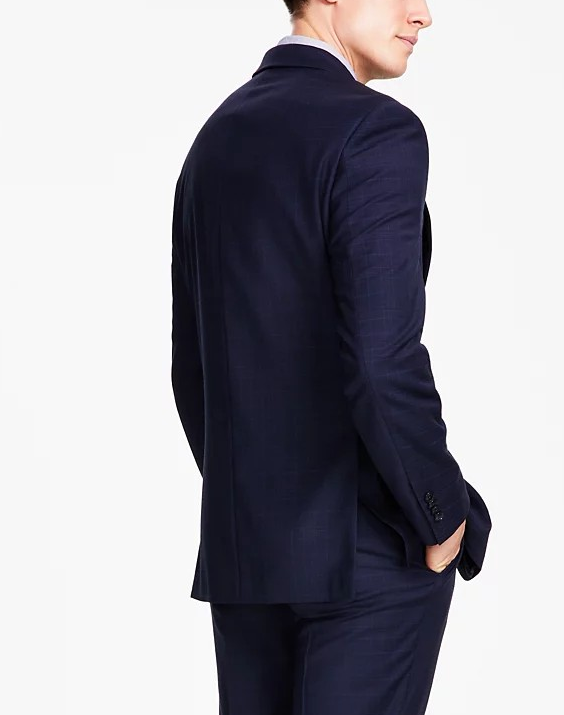 Tommy Hilfiger Men's Modern-Fit Flex Stretch Plaid Woo Suit Jacket MSR $450