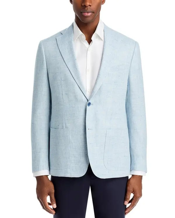 Robert Graham Linen & Wool Mélange Solid Slim Fit Sport Coat MSRP $698