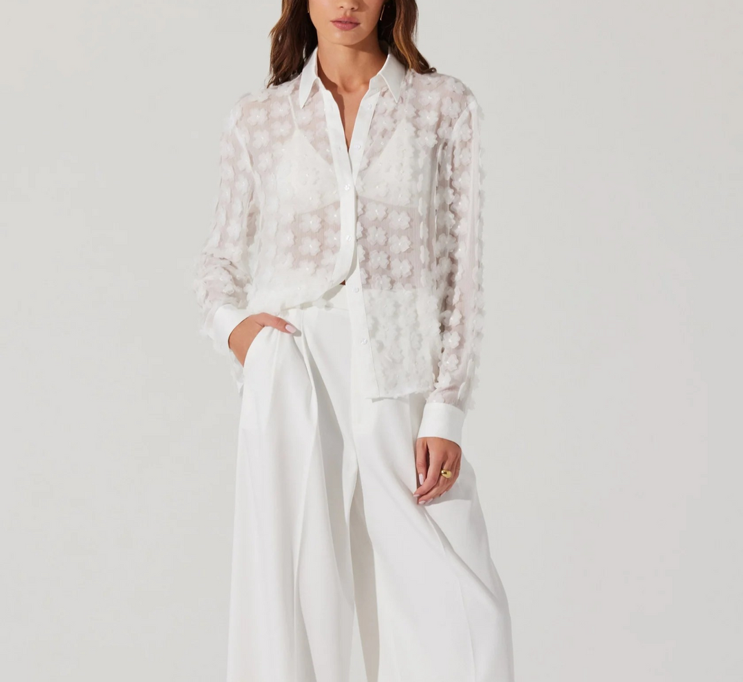 Astr the Label Ioannis Floral Shirt MSRP $109
