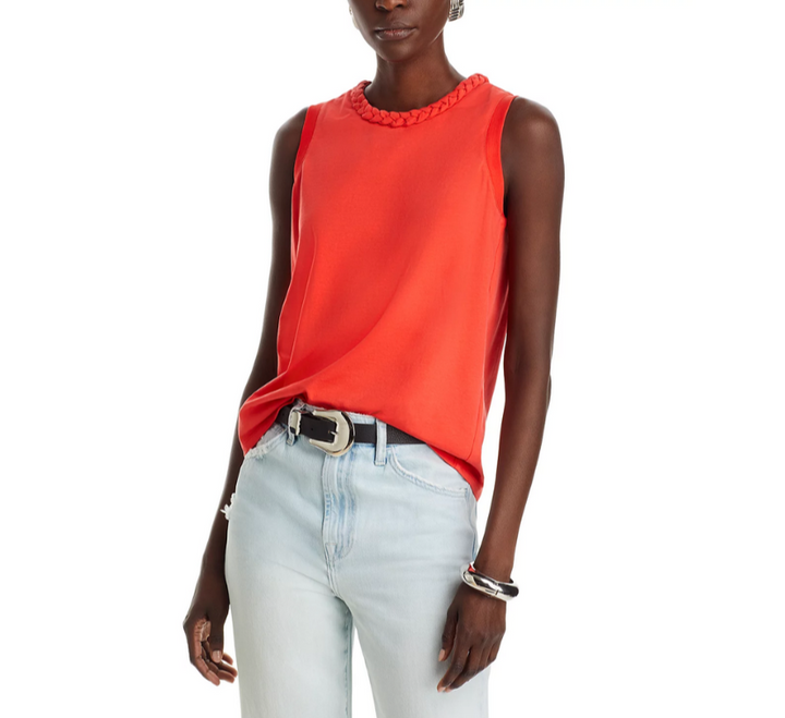 Cinq à Sept Braided Trim Tank Top MSRP $145