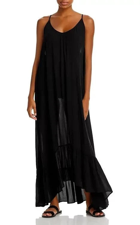 Aqua Women's Swim Maxi Dress Cover-Up MSRP $98