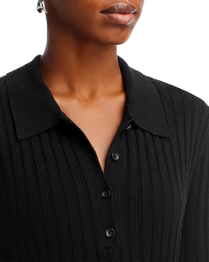 FRENCH CONNECTION Vhari Ribbed Button Up Mini Dress MSRP $118