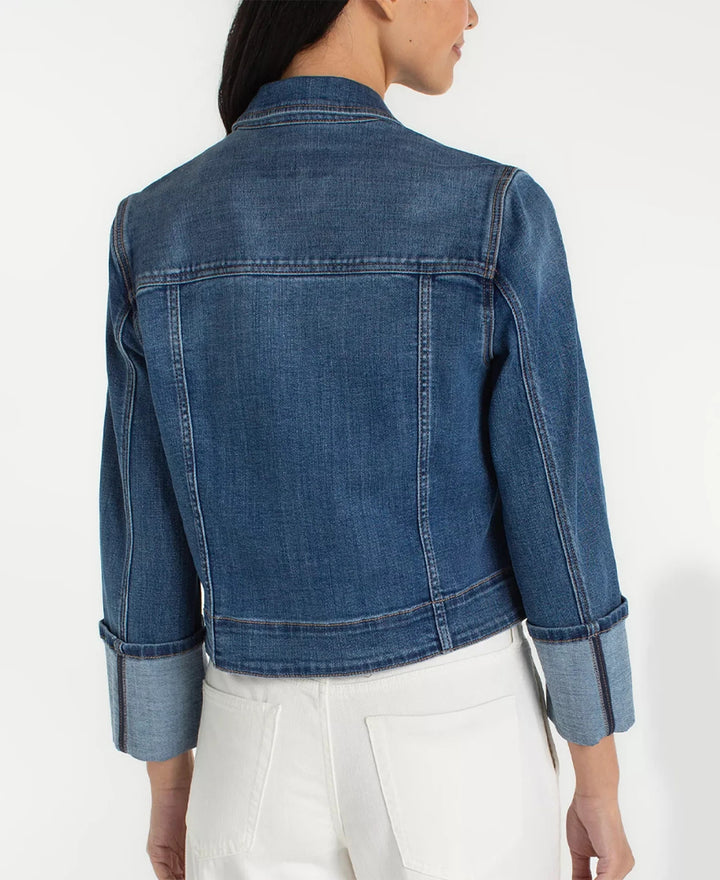 Liverpool Los Angeles Women's Collared Trucker Jacket MSRP $119