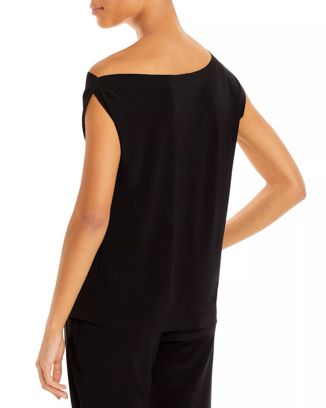 Norma Kamali Drop Shoulder Asymmetric Top MSRP $85