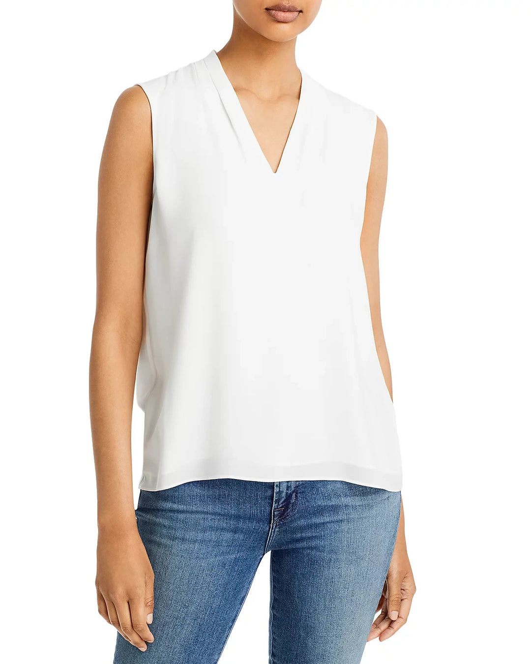 T Tahari Edie Sleeveless V-Neck Top MSRP $68