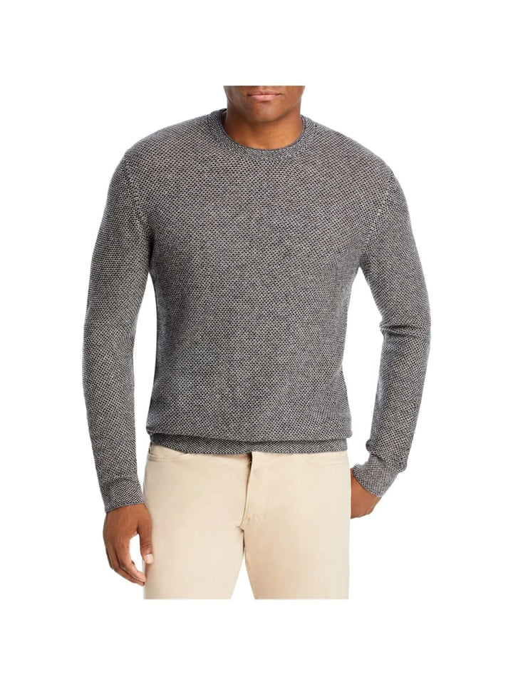 The Mens Store Mens  Patterned Crew Neck Knit Pullover Sweater MSRP $148