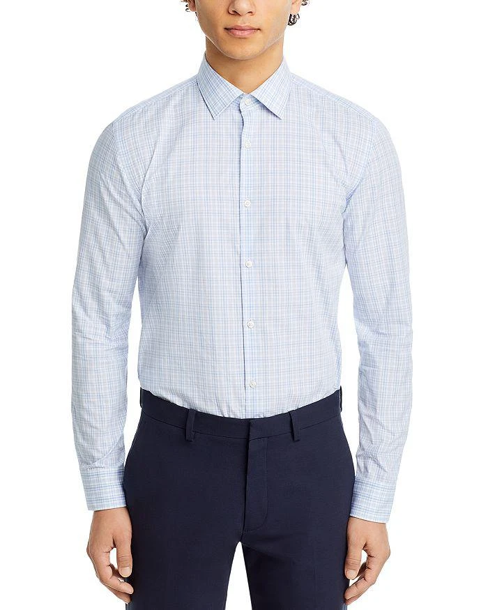 Hugo Kenno Plaid Slim Fit Dress Shirt MSRP $128