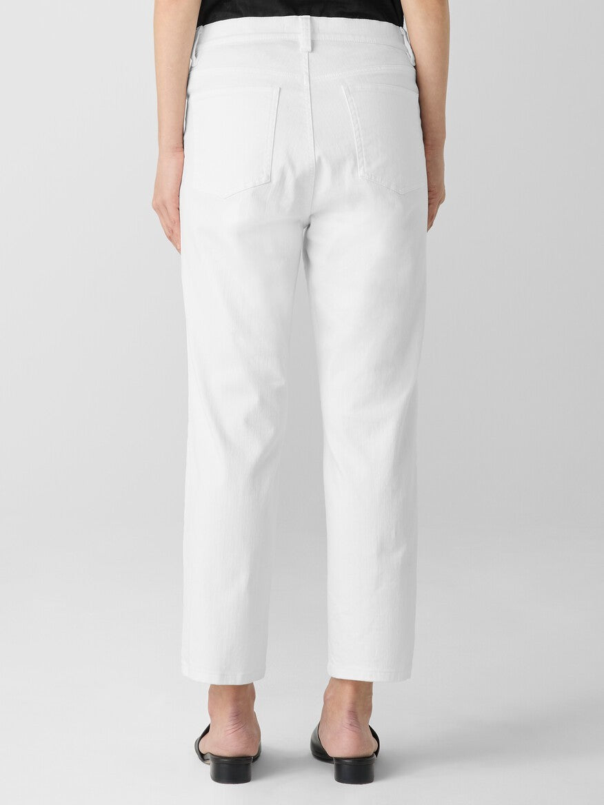 Eileen Fisher Cropped Stretch Cotton Denim Jeans MSRP $188