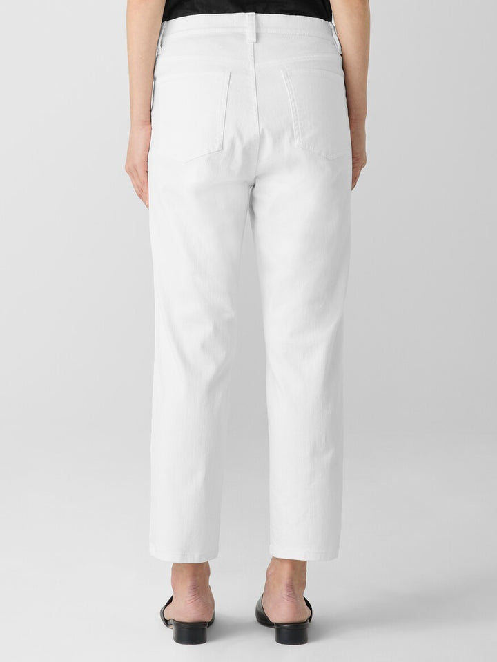 Eileen Fisher Cropped Stretch Cotton Denim Jeans MSRP $188
