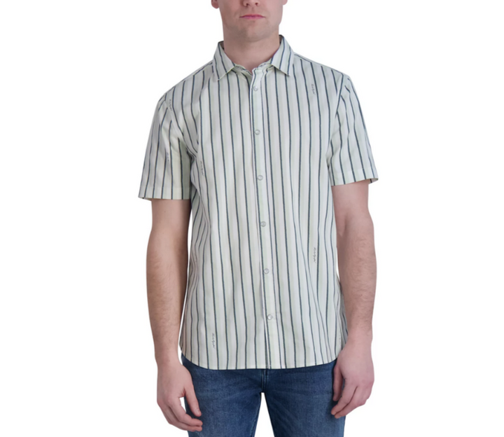 KARL LAGERFELD PARIS Woven Stripe Shirt MSRP $99