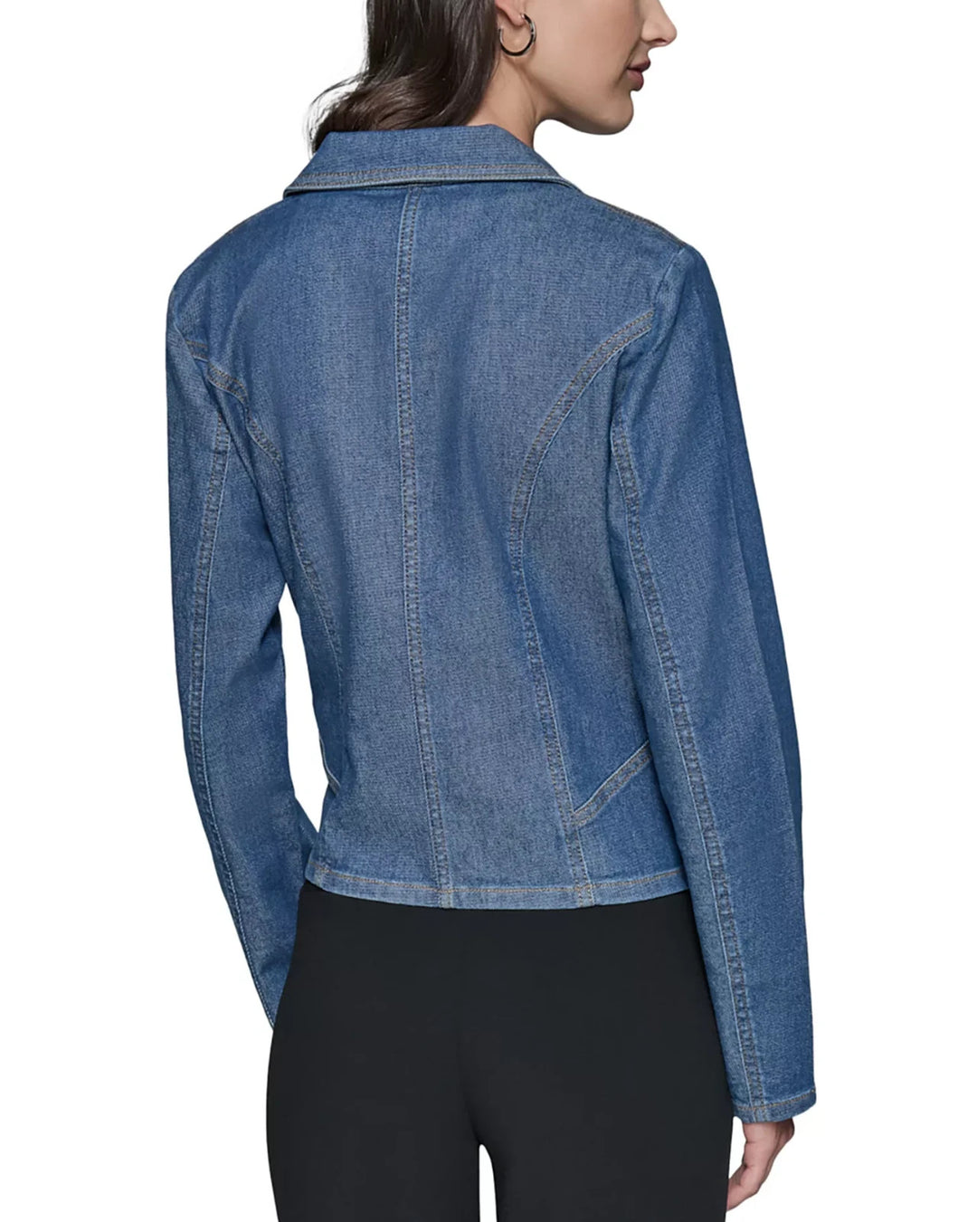 Karl Lagerfeld Paris Asymmetric Denim Blazer MSRP $179