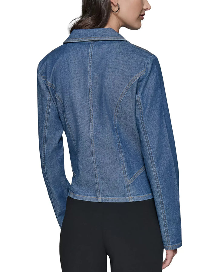 Karl Lagerfeld Paris Asymmetric Denim Blazer MSRP $179