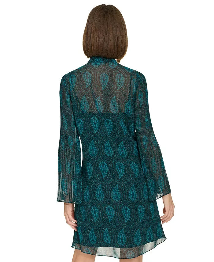 Tommy Hilfiger Ruffled Keyhole-Neck Dress MSRP $129