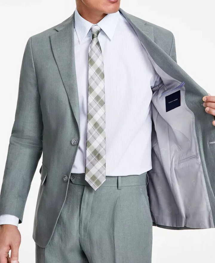 Tommy Hilfiger Men's Modern-Fit 100% Linen Sport Coat MSRP $295
