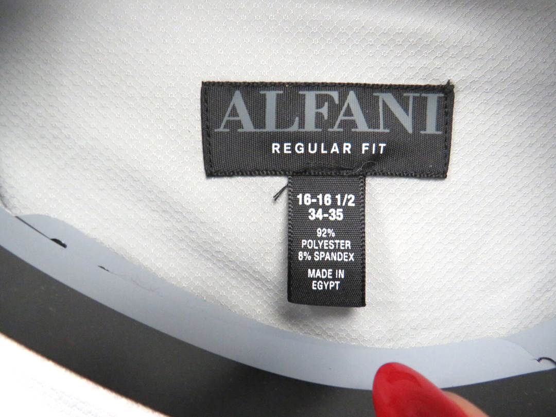 Alfani Regular Fit Travel Ready Solid Dress Shirt MSRP $70