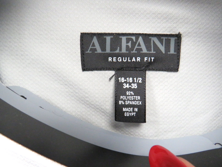 Alfani Regular Fit Travel Ready Solid Dress Shirt MSRP $70