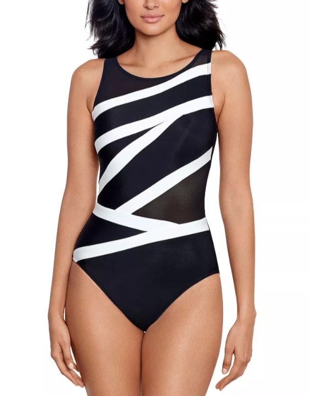Miraclesuit Spectra Somer Pointe One Piece Swimsuit MSRP $178