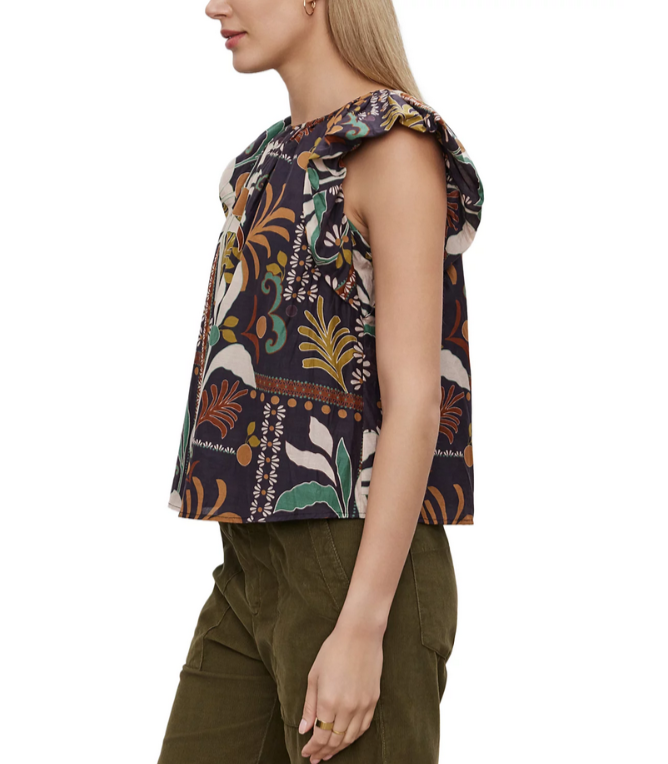 Velvet by Graham & Spencer Camille Flutter Sleeve Top MSRP $198