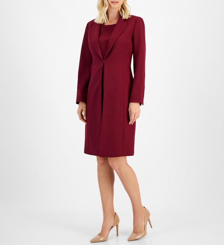 Le Suit Topper Jacket & Sheath Dress Suit MSRP $300