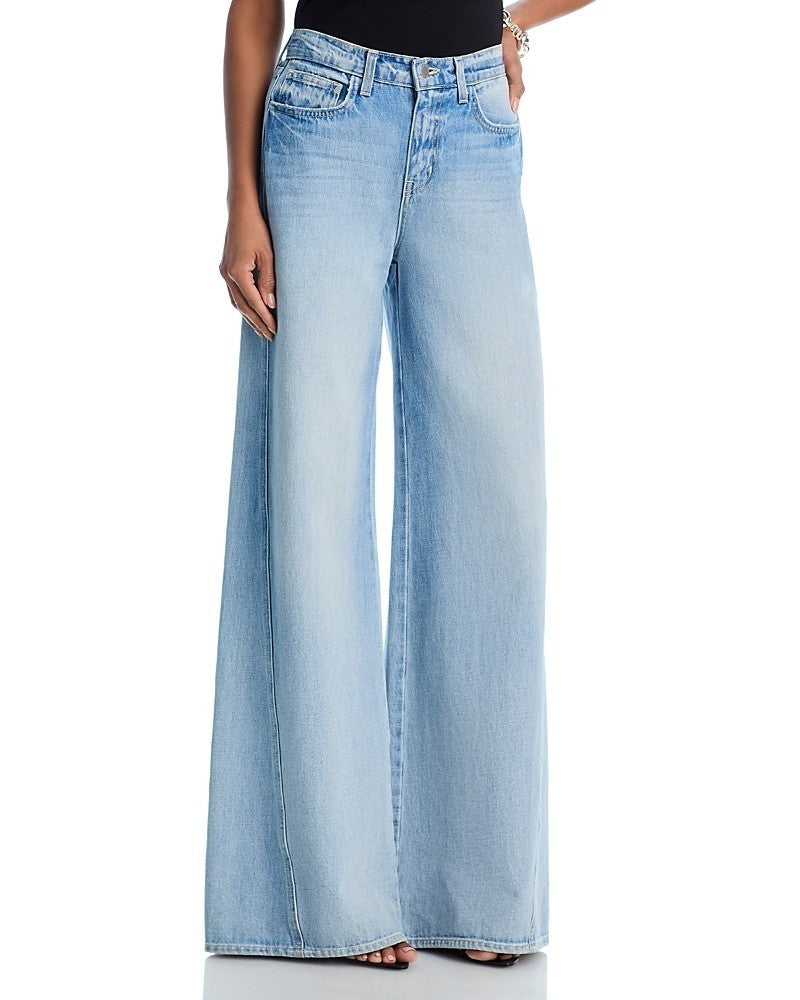 L'AGENCE Beau High Rise T Seam Wide Leg Jeans MSRP $350