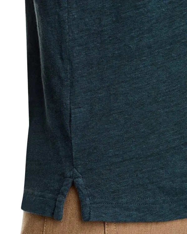 The Men's Store Johnny Collar Linen Polo MSRP $98