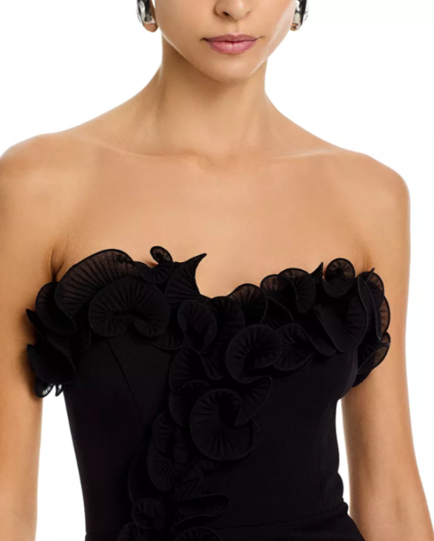 AQUA Strapless Scuba Crepe Dress MSRP $268