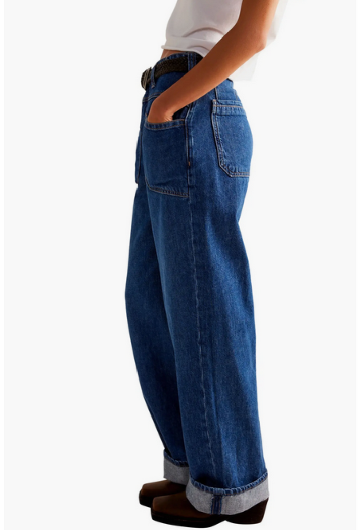 Free People We The Free Palmer Cuffed Jeans MSRP $128