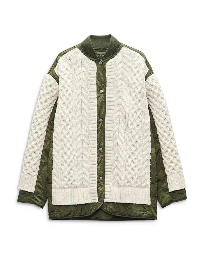 rag & bone Winnie Mixed Media Jacket MSRP $698 Size S # 5B 2639 New