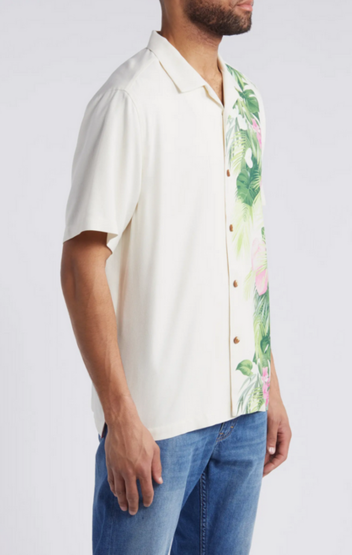 Tommy Bahama Men's Paradise Vines Short Sleeve Button-Front Silk Camp Shirt $158