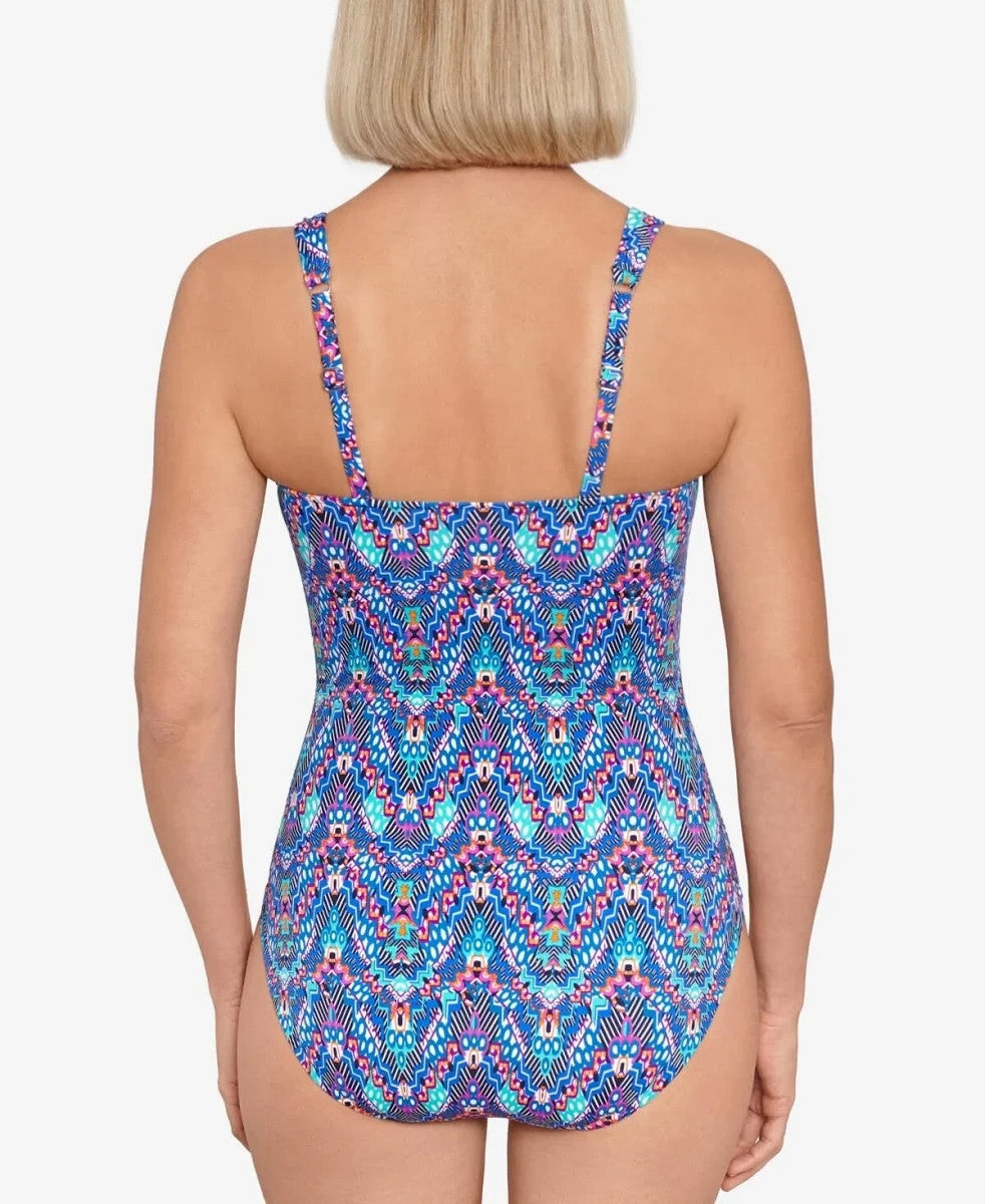 Swim Solutions Tummy-Concealing One-Piece Swimsuit MSRP $99