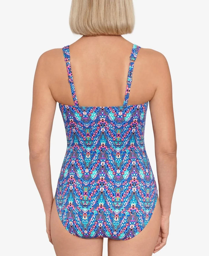 Swim Solutions Tummy-Concealing One-Piece Swimsuit MSRP $99
