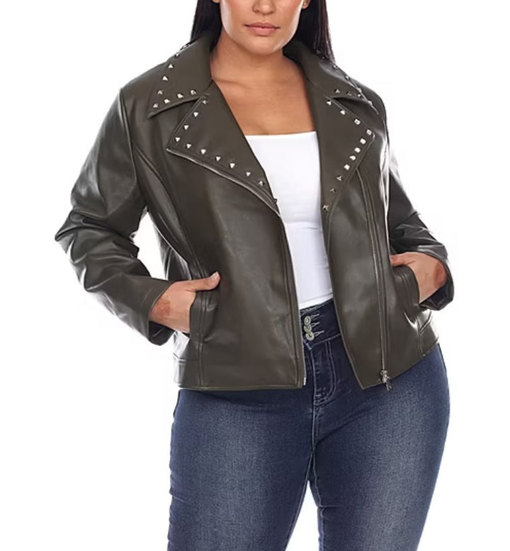 White Mark Midweight Motorcycle Jacket MSRP $100