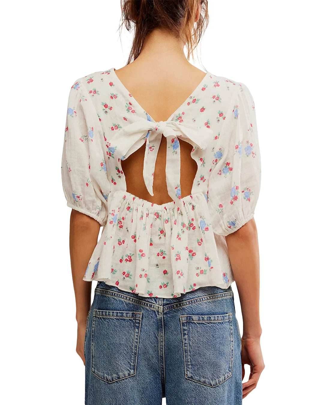 Free People Chloe Printed Top MSRP $128