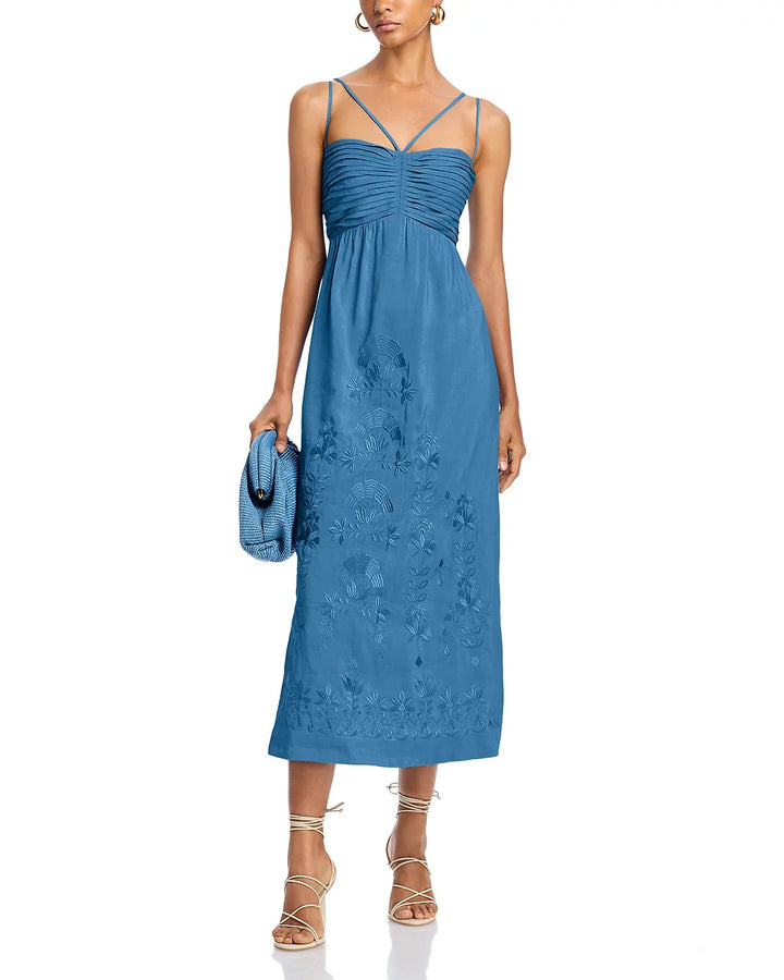 Kobi Halperin Ariella Embroidered Midi Dress MSRP $598