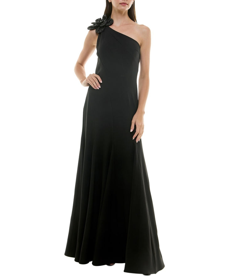 Taylor Women's Embellished Asymmetric One-Shoulder Gown MSRP $228