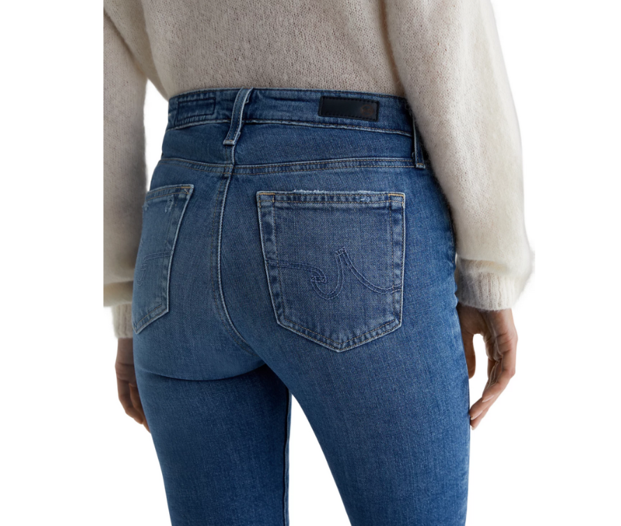 AG Mari High Rise Ankle Slim Straight Jeans MSRP $235