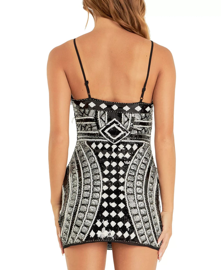 Endless Rose Sequin-Embellished Sleeveless Bodycon Mini Dress MSRP $130