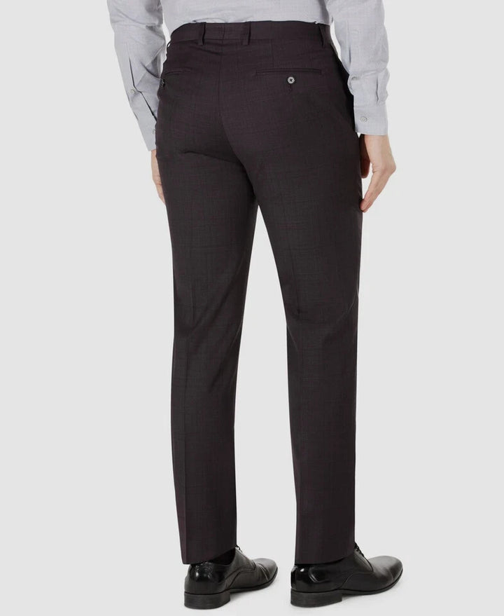 Calvin Klein Men's Slim-Fit Wool Plaid Suit Separate Pant $200 Size 34W 32L