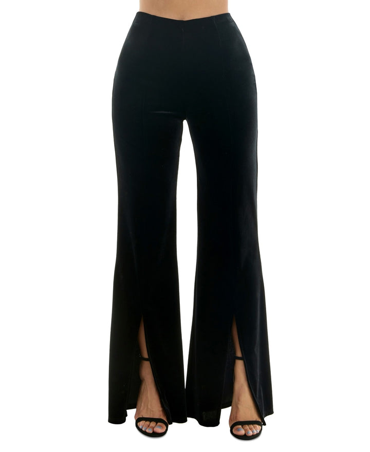 Alex & Sophia Juniors' Velvet Pull-On Front-Slit Pants MSRP $59
